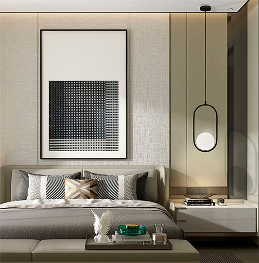 Lámpara Colgante AIMEE 20 cm Cromo Interlusa instalada en ambiente decorativo de salón o dormitorio | Interlusa