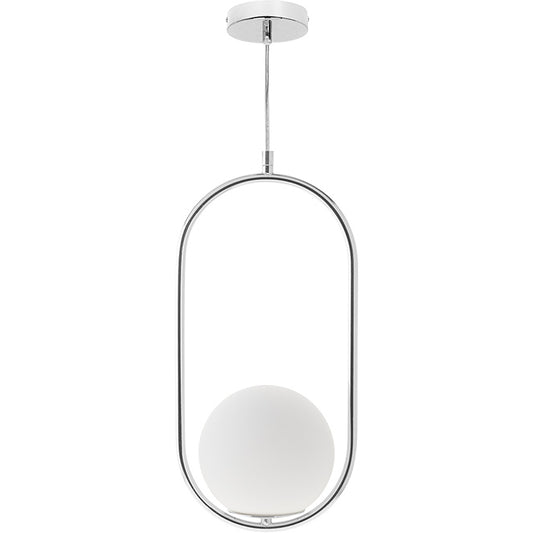 Lámpara Colgante AIMEE 20 cm Cromo Interlusa - Vista frontal principal en fondo blanco | LuzGurú