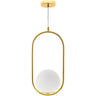 Colgante AIMEE de techo ajustable en oro de Interlusa, vista frontal