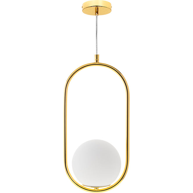 Lámpara Colgante AIMEE 20 cm Oro Interlusa - Vista frontal principal en fondo blanco | LuzGurú