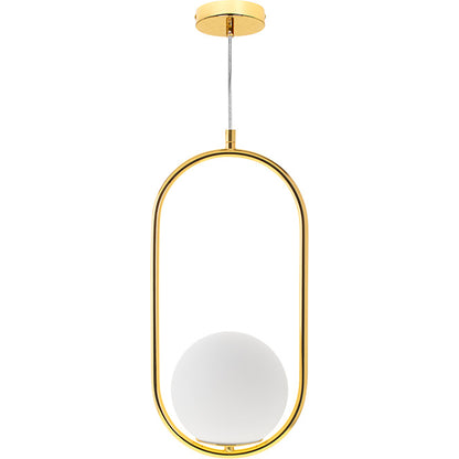 Lámpara Colgante AIMEE 20 cm Oro Interlusa - Vista frontal principal en fondo blanco | LuzGurú