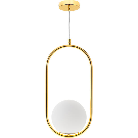 Lámpara Colgante AIMEE 20 cm Oro Interlusa - Vista frontal principal en fondo blanco | LuzGurú