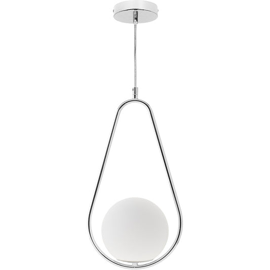Lámpara Colgante AIMEE Cromo 21,5 cm Interlusa - Vista frontal principal en fondo blanco | LuzGurú
