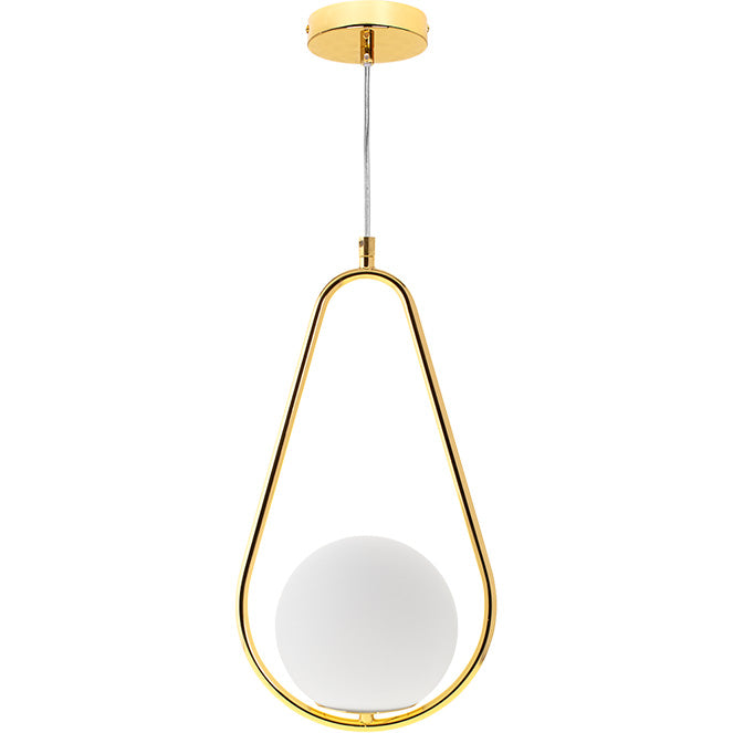 Lámpara Colgante AIMEE 21,5 cm Oro Interlusa - Vista frontal principal en fondo blanco | LuzGurú