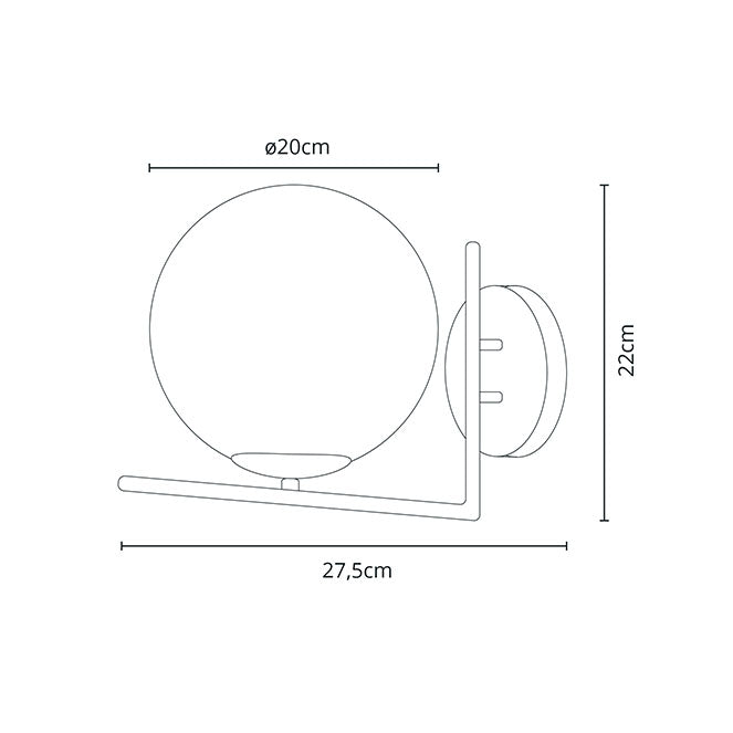 Aplique de Pared AIMEE 27,5 cm Oro Interlusa instalada en ambiente decorativo de salón o dormitorio | Interlusa