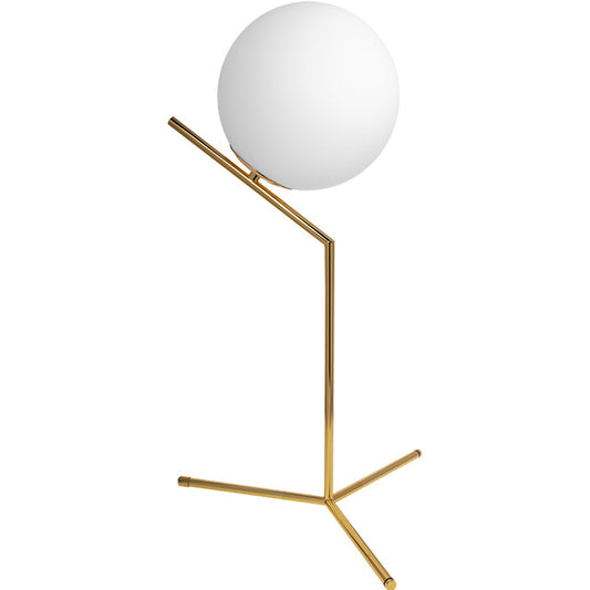 Lámpara de Sobremesa AIMEE 59 cm Oro Metal y Vidrio Lumit Interlusa - Vista frontal principal en fondo blanco | LuzGurú