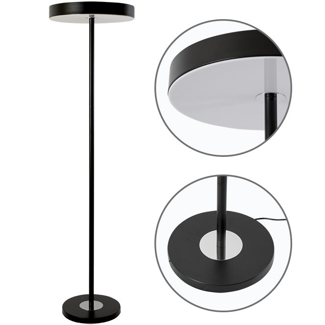 Lámpara de Pie AINOA 150 cm LED 36W Negro Interlusa - Vista frontal principal en fondo blanco | LuzGurú