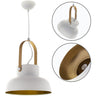Colgante GUIMAR Vintage Blanco/Oro Interlusa 23cm