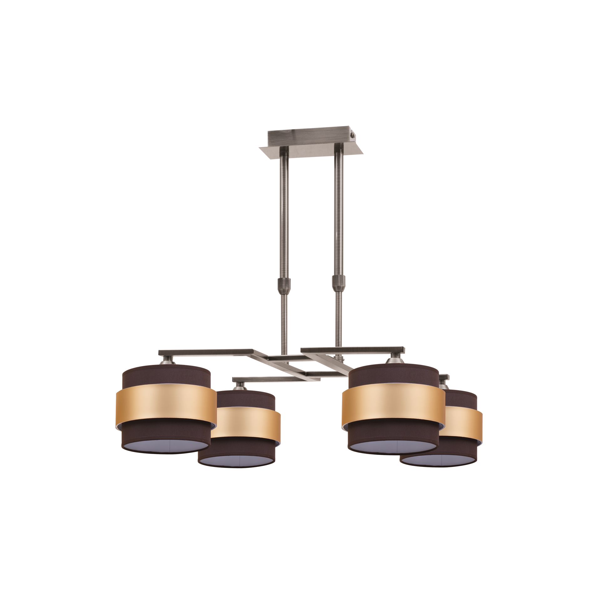 Lámpara Bremen fabricada en Metal color Cuero y Marrón Oro