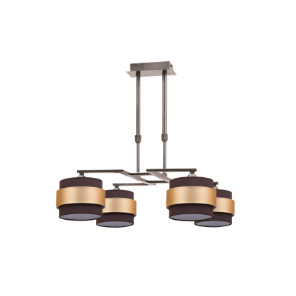 Lámpara Bremen fabricada en Metal color Cuero y Marrón Oro