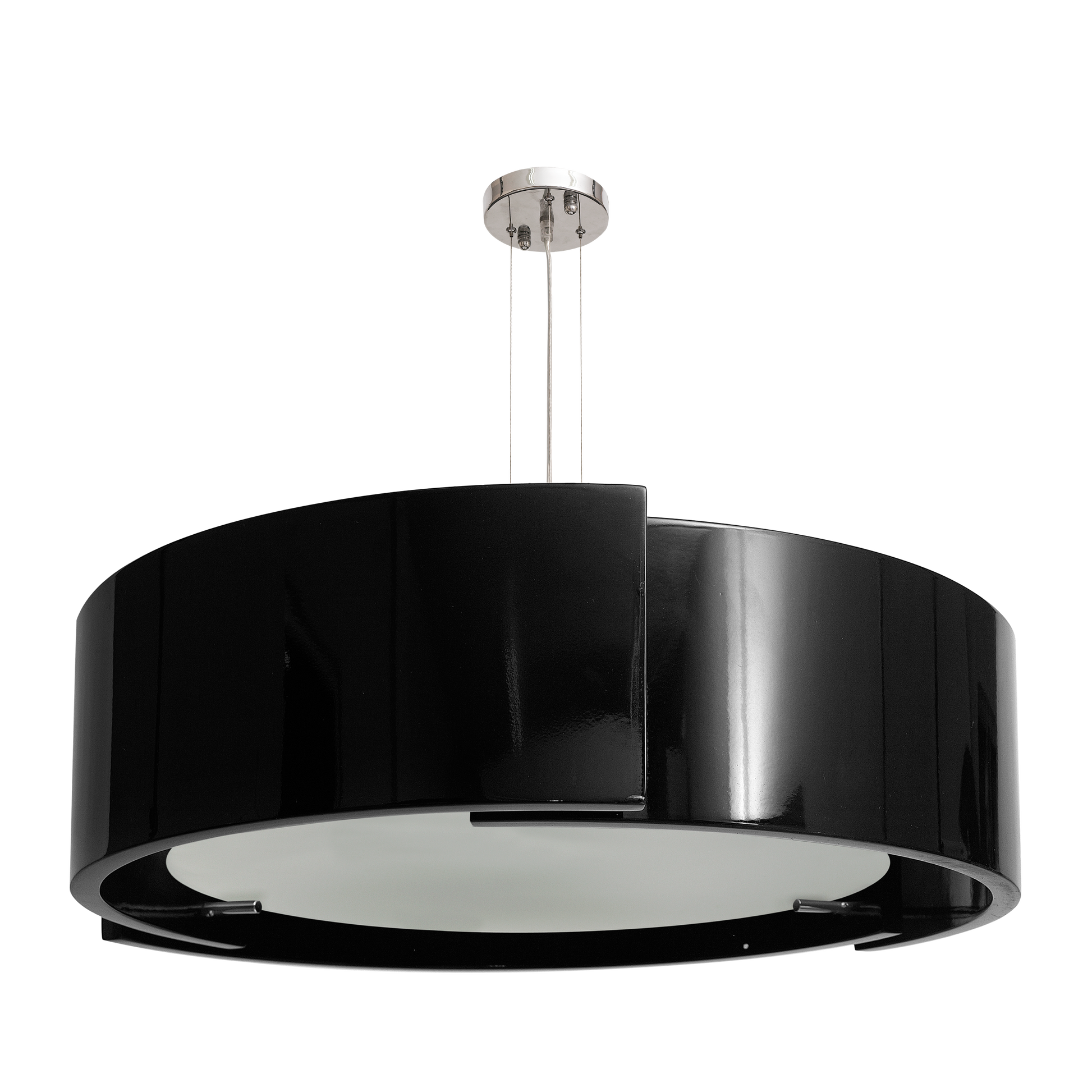 Colgante Oslo fabricado en Cromo y Negro, ideal para Salón