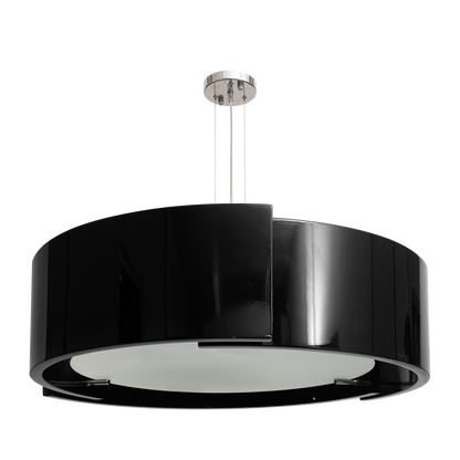 Colgante Oslo fabricado en Cromo y Negro, ideal para Salón