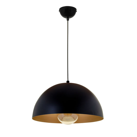 Lámpara Colgante Clásica GASPAR 30 cm Negro/Oro Interlusa - Vista frontal principal en fondo blanco | LuzGurú
