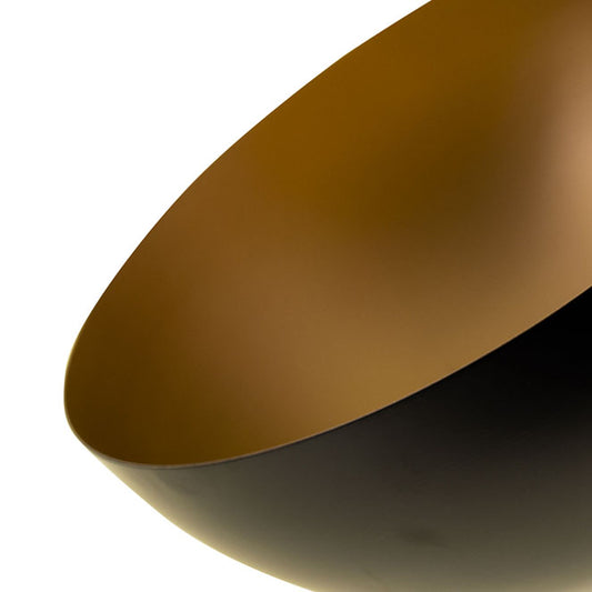 Lámpara Colgante Clásica Gaspar 40 cm Negro/Oro Interlusa instalada en ambiente decorativo de salón o dormitorio | Interlusa