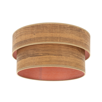 Pantalla Smile fabricada en textil color madera oscura