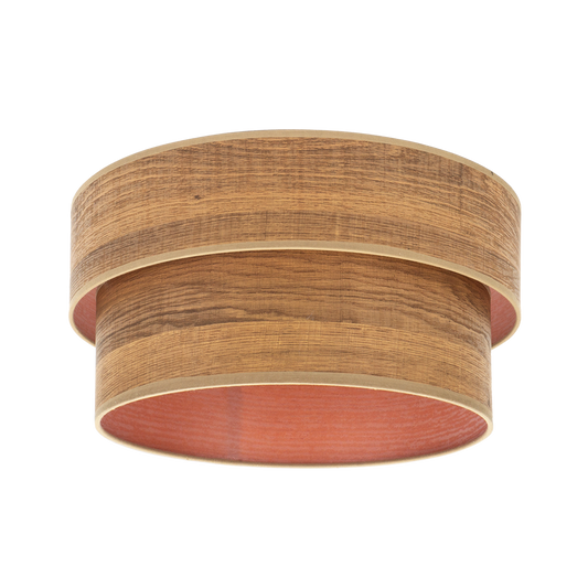 Pantalla Smile fabricada en textil color madera oscura