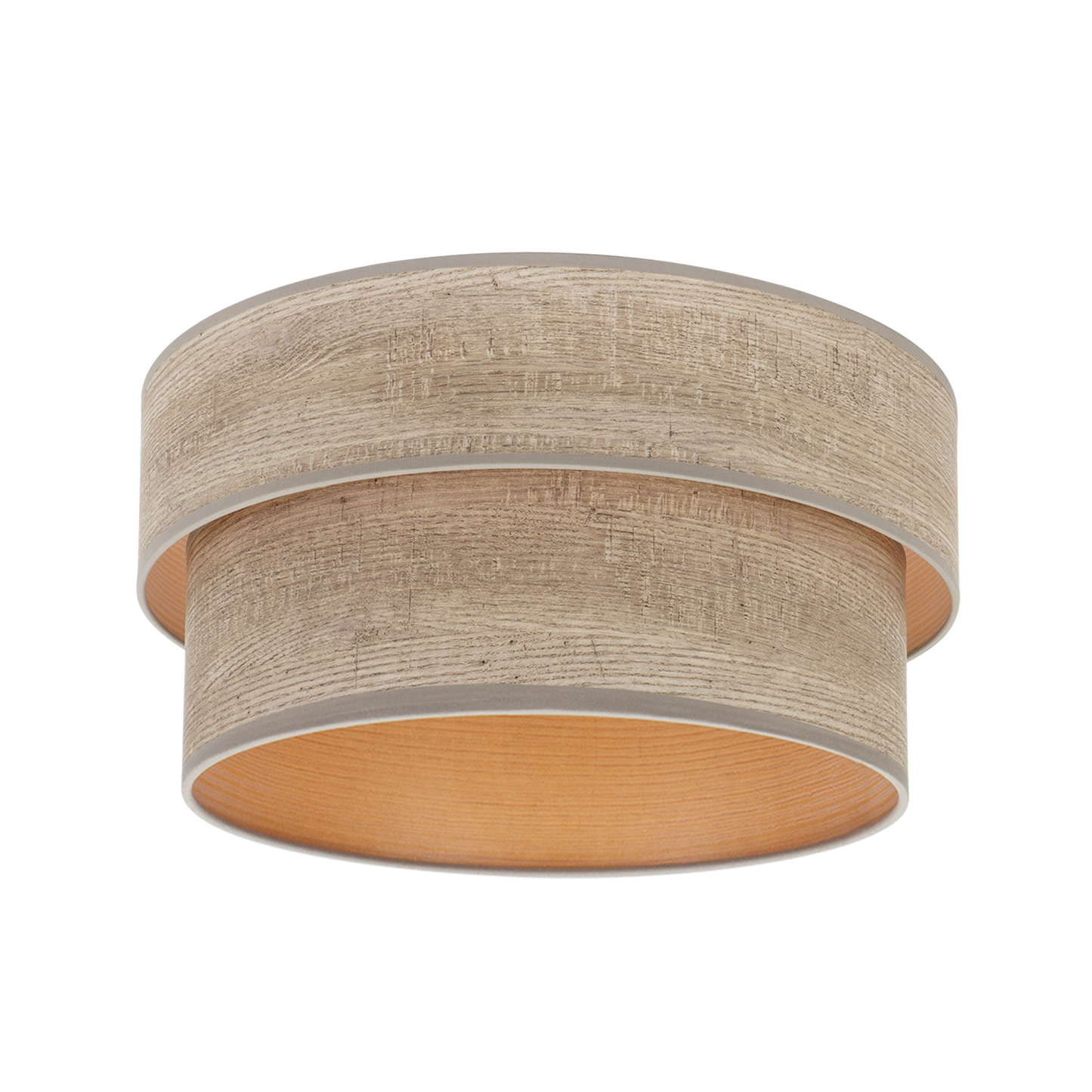 Pantalla Smile fabricada en textil color madera gris