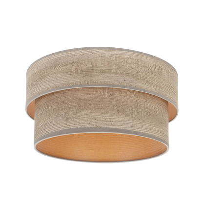 Pantalla Smile fabricada en textil color madera gris