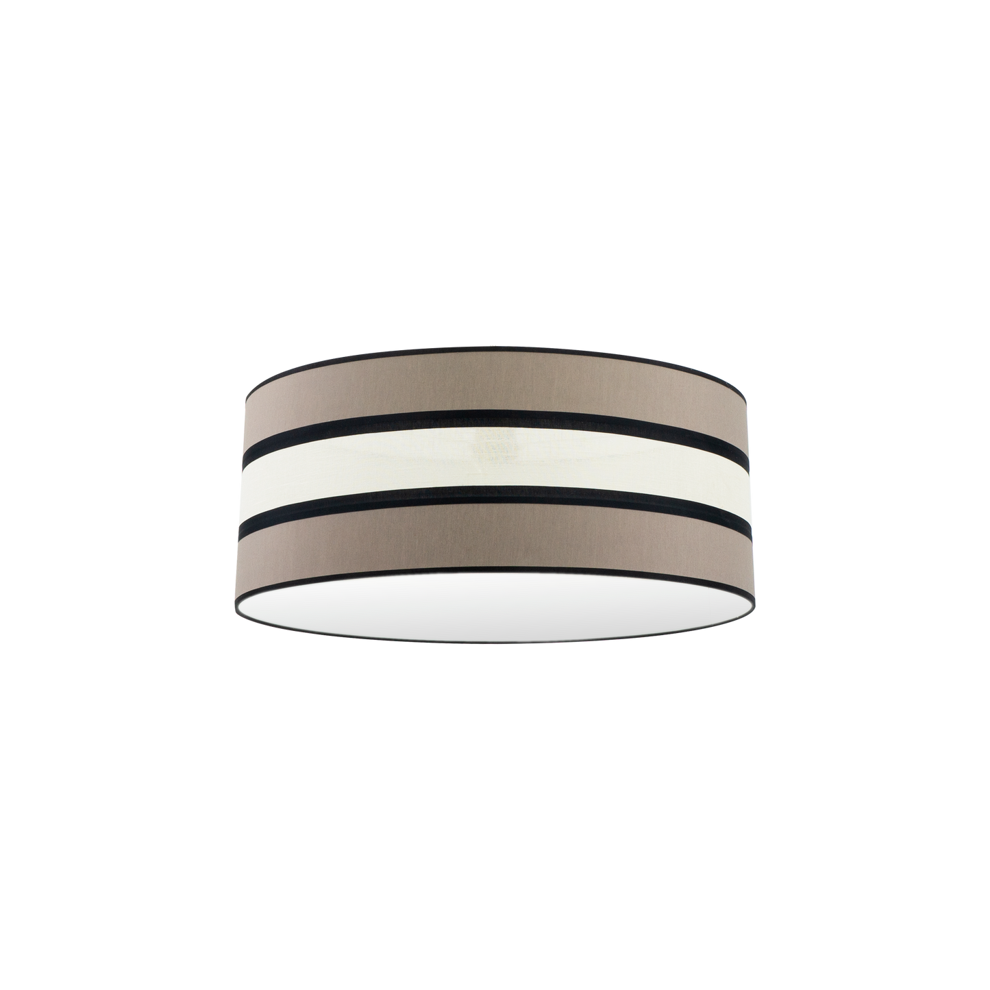 Pantalla colgante Karla M10 Topo/Beis 60cm - Vista frontal