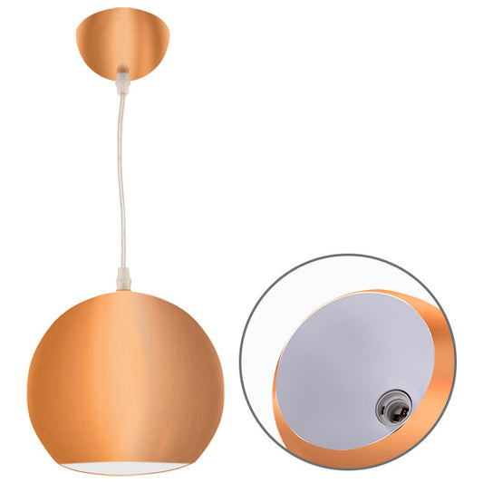 Lámpara Colgante Vintage GUIDO 19 cm Cobre Interlusa - Vista frontal principal en fondo blanco | LuzGurú
