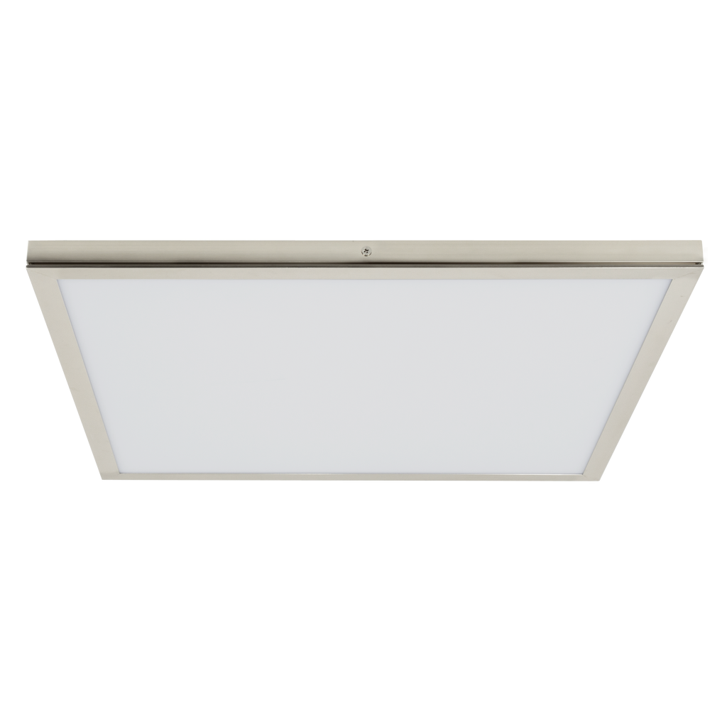 Panel de superficie Tivoli Niquel 36W 6500K, vista frontal. Fabrilamp en luzguru.com