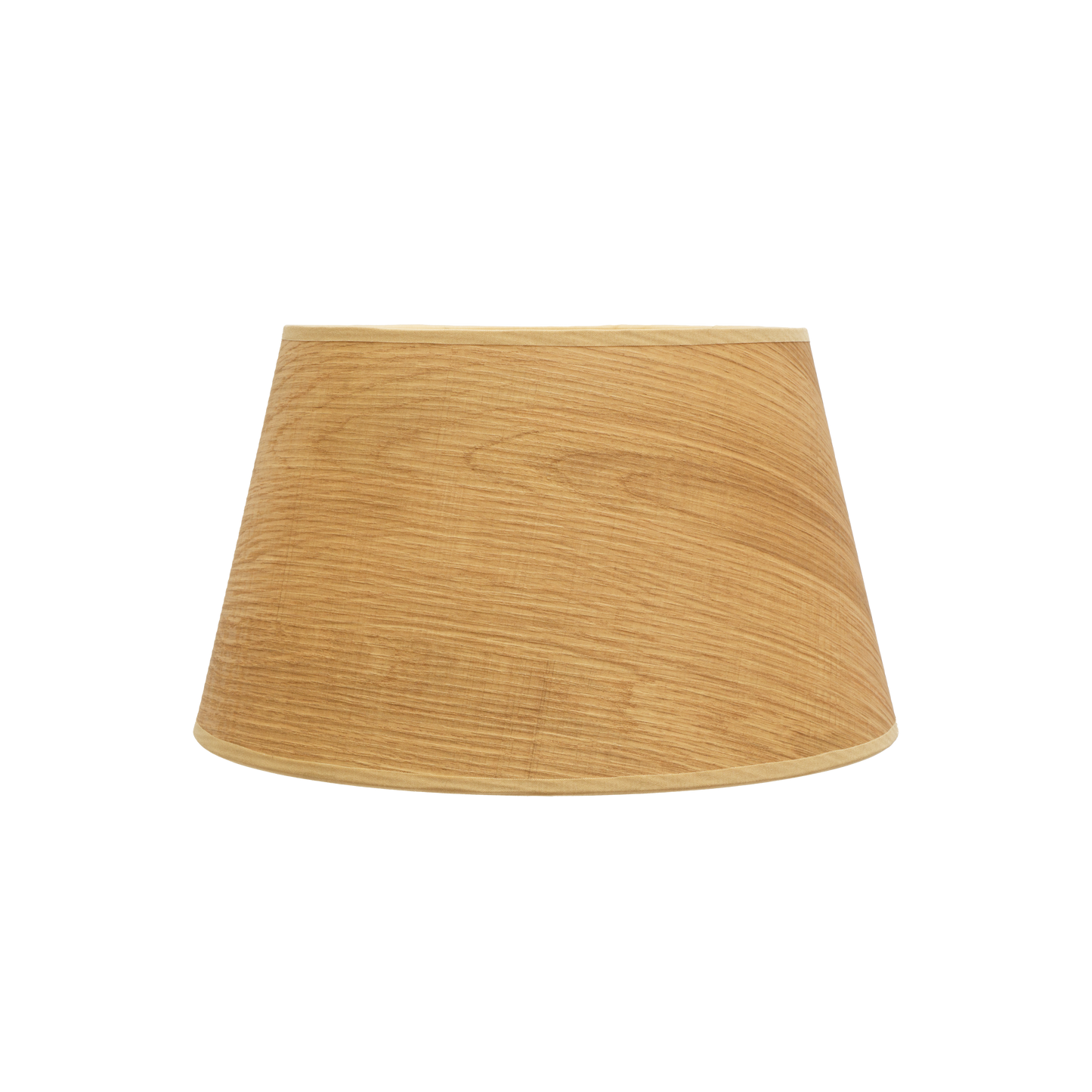 Pantalla Salma fabricada en Textil color Madera Clara, ideal para lámpara de mesa