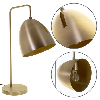 Lámpara de Sobremesa INOI 57 cm Bronce Lumit Interlusa - Vista frontal principal en fondo blanco | LuzGurú