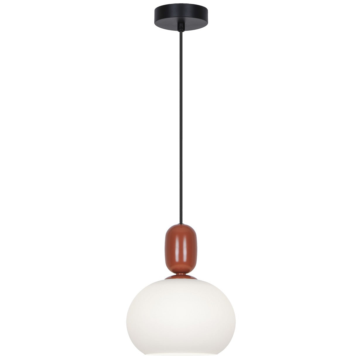 Colgante Mint Terracota ALEMAR con tulipa opal - Vista principal