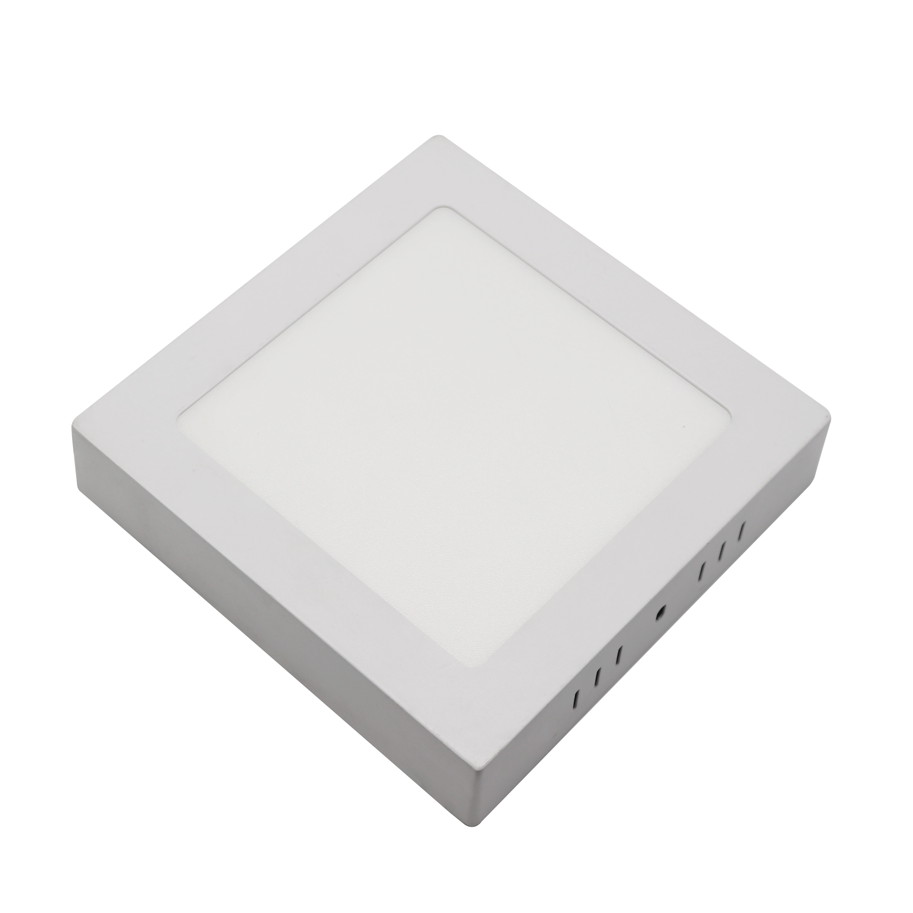 Downlight de superficie Gabro 24W blanco, vista frontal. Fabrilamp. luzguru.com