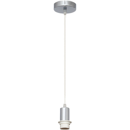 Armazón para Colgante Maldivas 10 cm Cromo Interlusa - Vista frontal principal en fondo blanco | LuzGurú