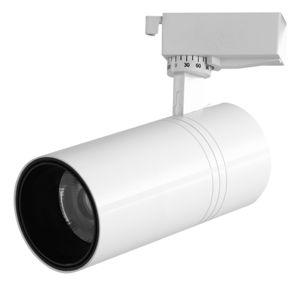 Foco de carril ANZO 20W blanco, 2700K, 1800 lúmenes, 36º orientable. Fabrilamp.