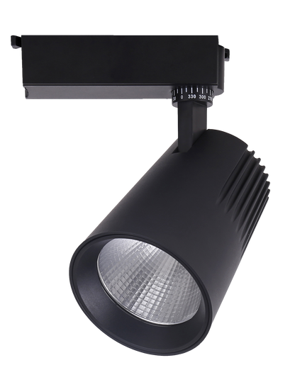 Foco Carril LED 20W 2700K Telma Negro Fabrilamp - Vista frontal