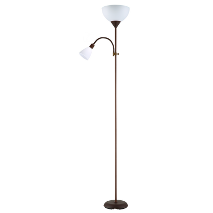 Lámpara de pie con lector orientable y regulable para una iluminación personalizada