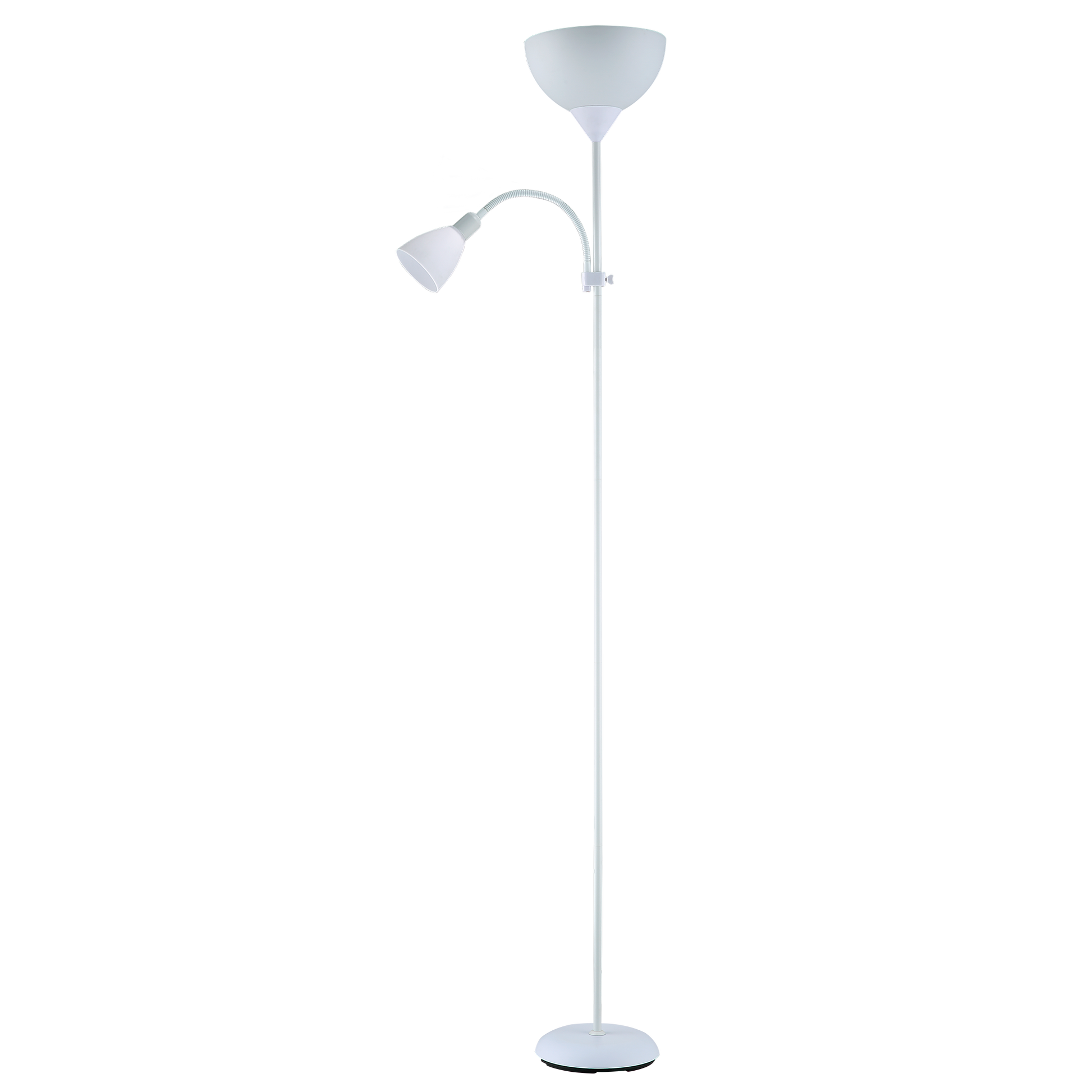 Elegante lámpara de pie blanca ideal para salón