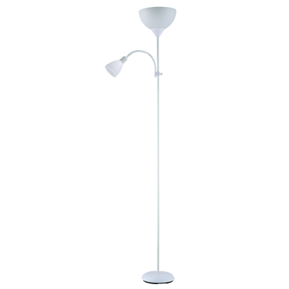 Elegante lámpara de pie blanca ideal para salón