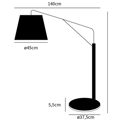 Lámpara de pie con portalámparas E27 para luz personalizable