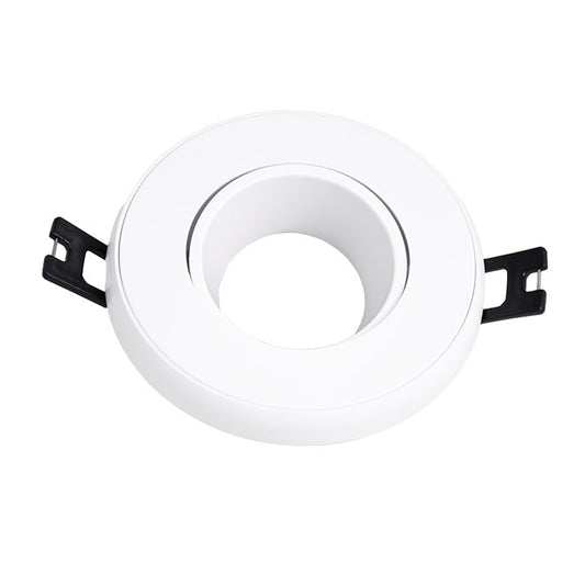 Aro Empotrable ONIRO 9 cm Blanco Policarbonato Interlusa instalada en ambiente decorativo de salón o dormitorio | Interlusa