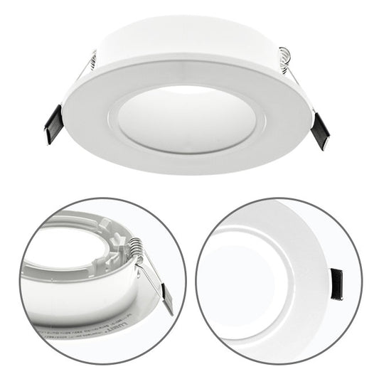 Aro Empotrable ONIRO 9 cm Blanco Policarbonato Interlusa - Vista frontal principal en fondo blanco | LuzGurú