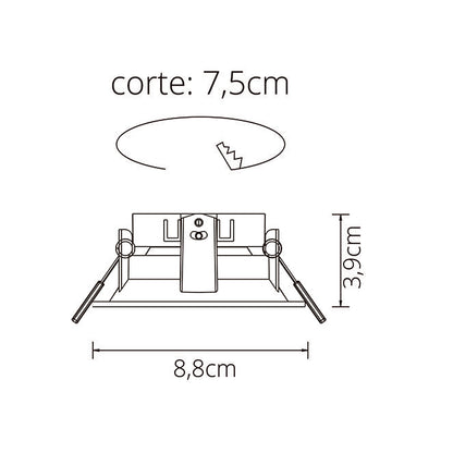 Aro Empotrable ONIRO Redondo 8,8 cm Plata Interlusa instalada en ambiente decorativo de salón o dormitorio | Interlusa