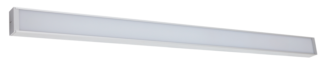 Regleta/colgante LED integrada de la serie Ecuador, color níquel, 42W, 6500K, 3360lm. Fabrilamp.