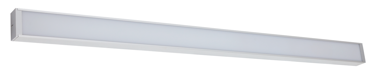 Regleta/colgante LED integrada de la serie Ecuador, color níquel, 42W, 6500K, 3360lm. Fabrilamp.