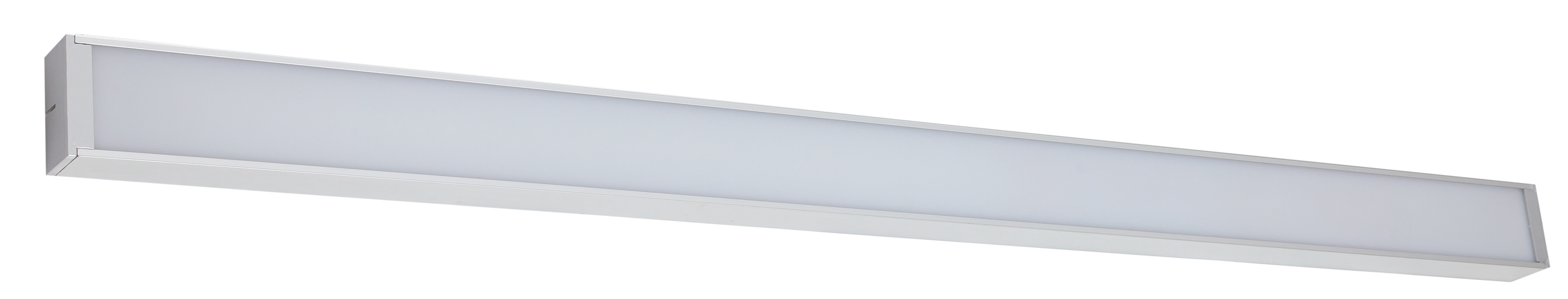 Regleta/colgante LED integrada de la serie Ecuador, color níquel, 42W, 6500K, 3360lm. Fabrilamp.