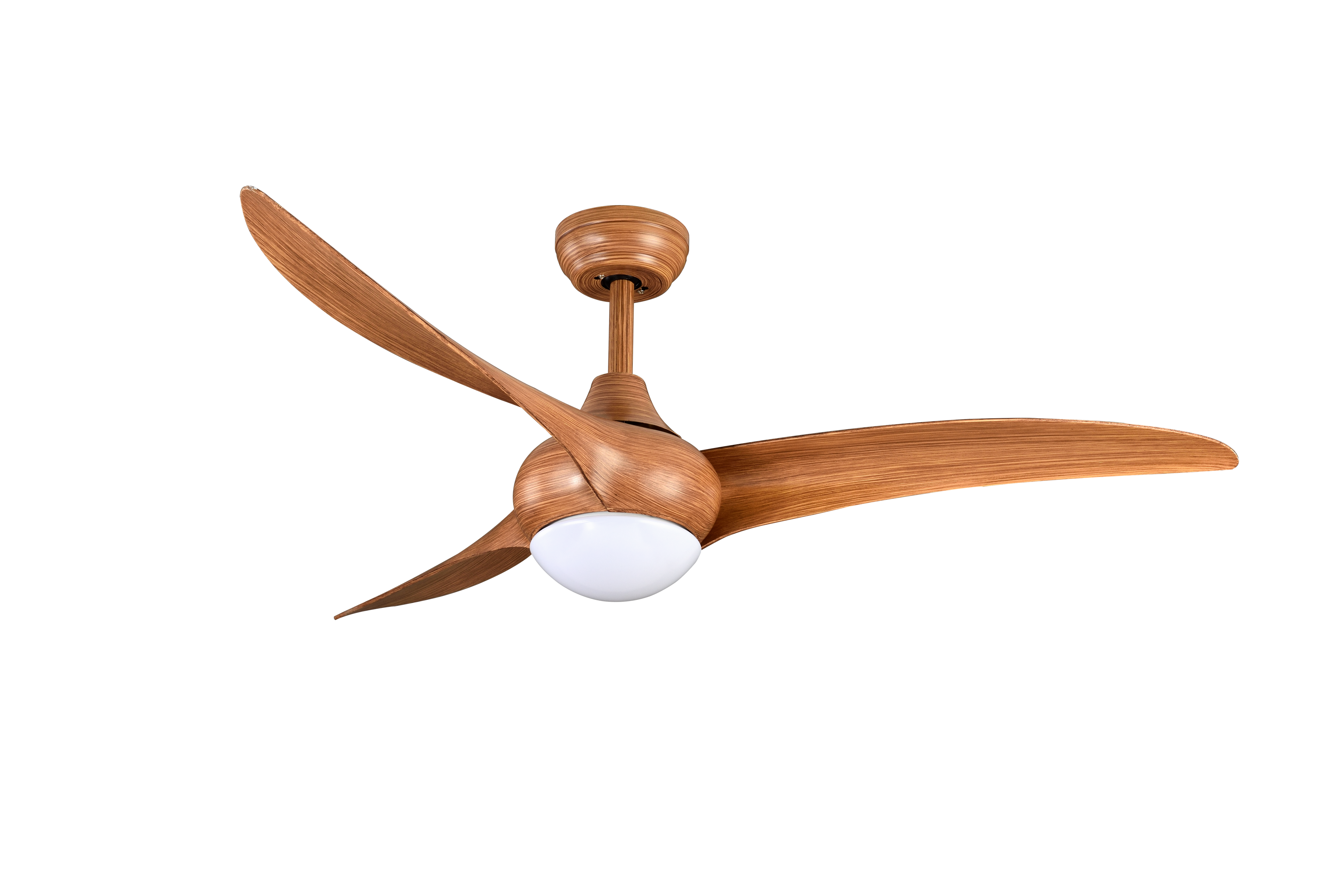 Ventilador de techo Canea marrón de Fabrilamp con 3 aspas y mando a distancia