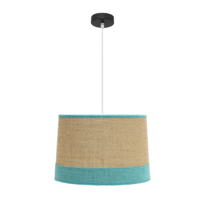 Colgante Tietar Saco/Turquesa de Fabrilamp/Abrila. Diseño moderno y elegante para iluminar tu hogar.