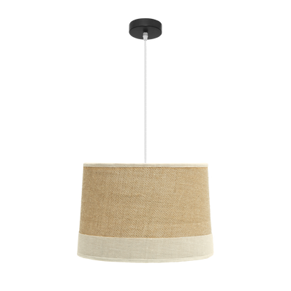 Lámpara colgante regulable Fabrilamp Tietar, acabado metalico color Saco/Beis ideal para salones vintage