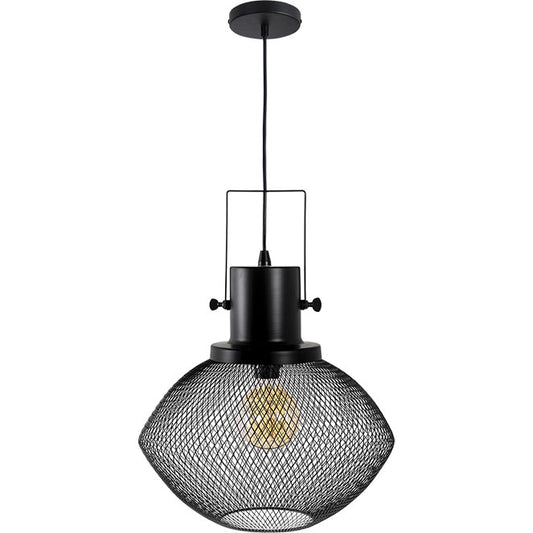 Lámpara Colgante LUMIERE 40 cm Negro Interlusa - Vista frontal principal en fondo blanco | LuzGurú