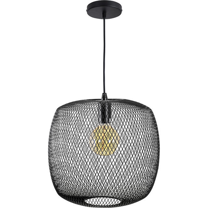 Lámpara Colgante LUMIERE 33 cm Negro Interlusa - Vista frontal principal en fondo blanco | LuzGurú