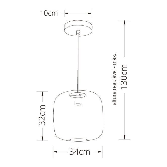 Lámpara Colgante LUMIERE 33 cm Negro Interlusa instalada en ambiente decorativo de salón o dormitorio | Interlusa
