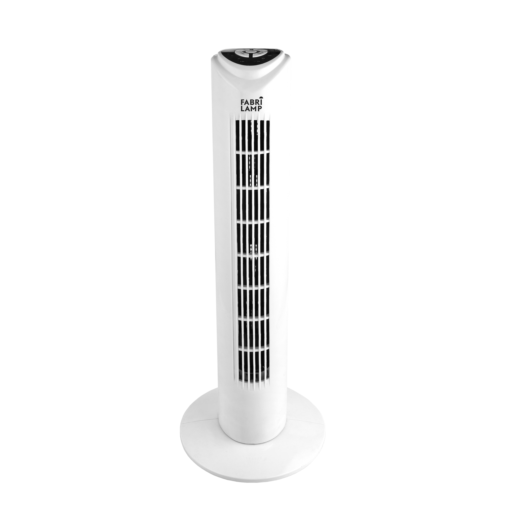 Ventilador de Torre Tuka Blanco de Fabrilamp, 3 velocidades, con mando a distancia y temporizador.