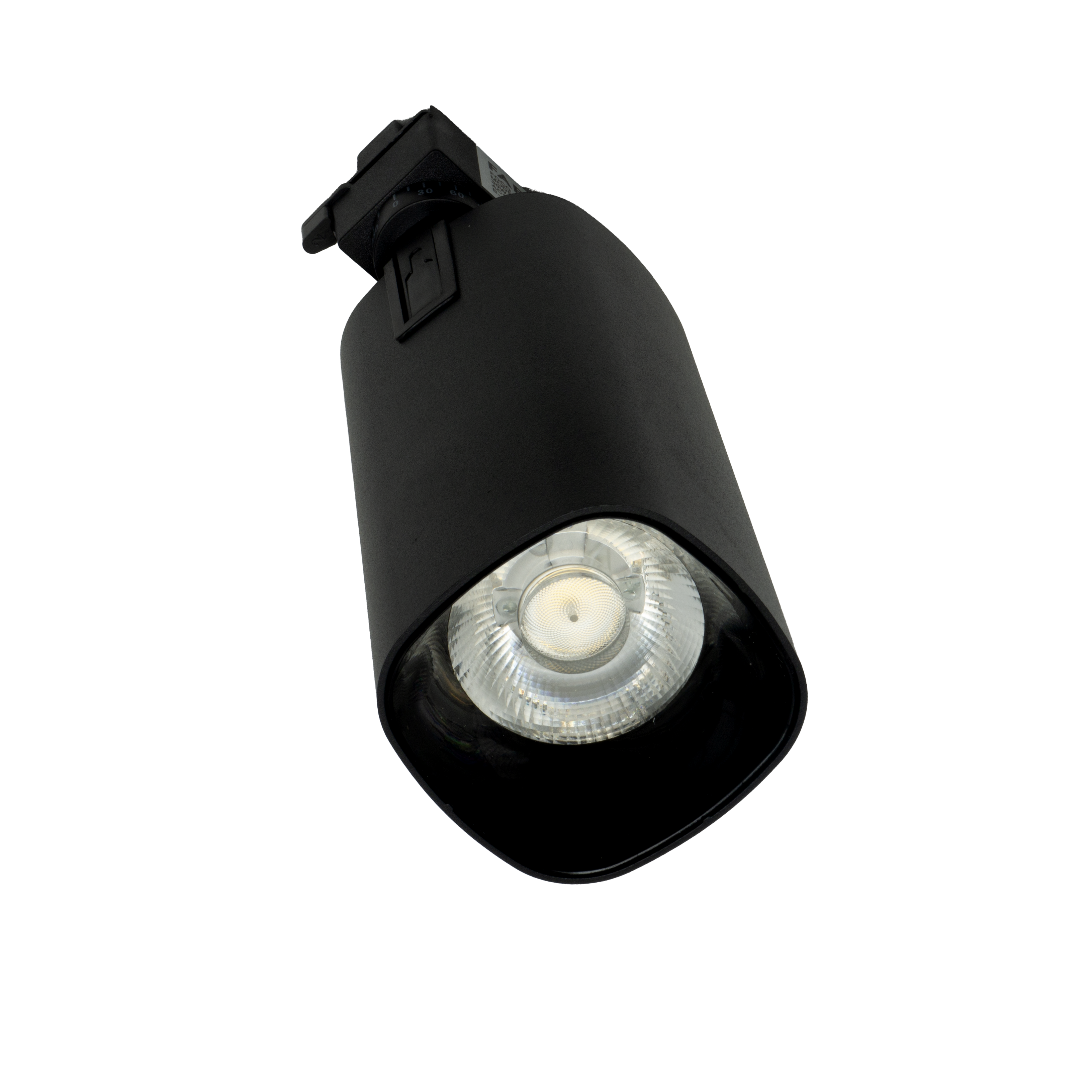 Foco de carril Alfil Negro 30W 6000K, vista frontal